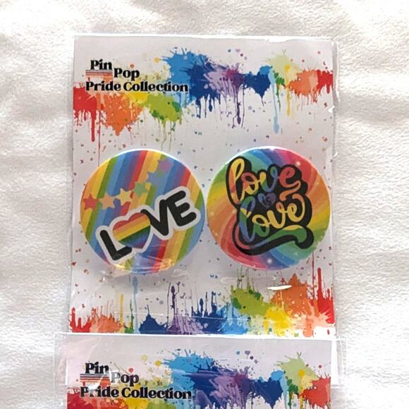 LGTBQ+ Pride Graphic Pinback Buttons Collectibles 2.25 inch Custom Gift Ideas - Picture 4 of 5